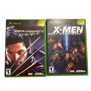 X-Men Next Dimension & X2 Wolverine's Revenge Xbox Game Bundle Marvel Activision